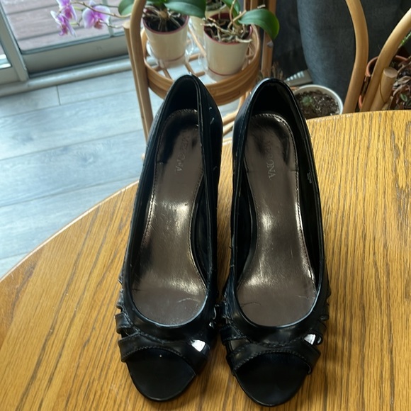 Wedge sandal black with cork detail in wedge : size 10 - Picture 2 of 5